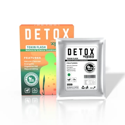 Picture of Detox – Toxin Flash 100g | 100% Organic Body Cleanser & Digestive Support Powder | Vegan & Halal-Friendly Natural Detox Supplement for Energy & Wellness