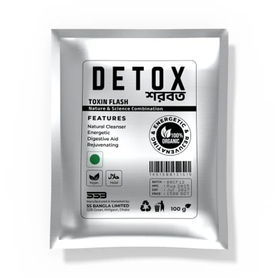 Picture of Detox – Toxin Flash 100g | 100% Organic Body Cleanser & Digestive Support Powder | Vegan & Halal-Friendly Natural Detox Supplement for Energy & Wellness