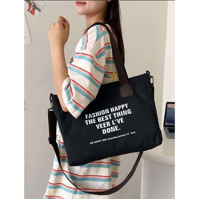 Picture of Soho Edition Premium Canvas Fashion Tote Bag - Midnight Black
