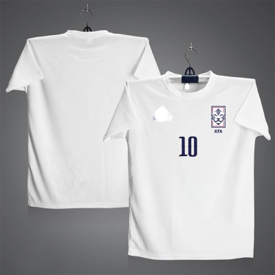 Picture of south korea Short Sleeve Football Jersey For Men - Half Sleeve korea 10 t shirt - korea Jersey White