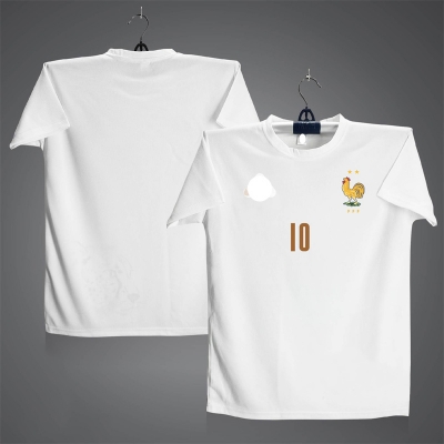 Picture of France Short Sleeve Football Jersey For Men - Half Sleeve t shirt - France Jersey White