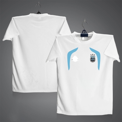 Picture of Argentina Training Short Sleeve Football Jersey For Men - Half Sleeve Argentina t shirt - Argentina Training Jersey White