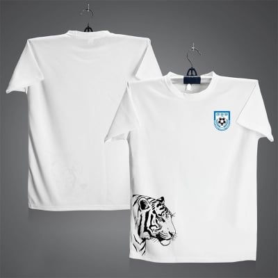 Picture of Bangladesh Fan Short Sleeve Football Jersey For Men - Half Sleeve Tiger t shirt - Bangladesh Fan Jersey White