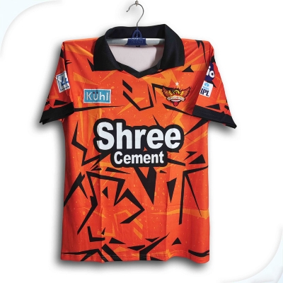 Picture of SunRisers Hyderabad Premium IPL Cricket Jersey For Men - SRH Half Sleeve Collar Polo IPL Jersey - Hyderabad Jersey 2026 Orange