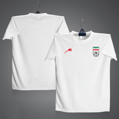 Picture of Iran World Cup Jersey 2026 Short Sleeve Football Jersey For Men - Half Sleeve t shirt - Iran Jersey White