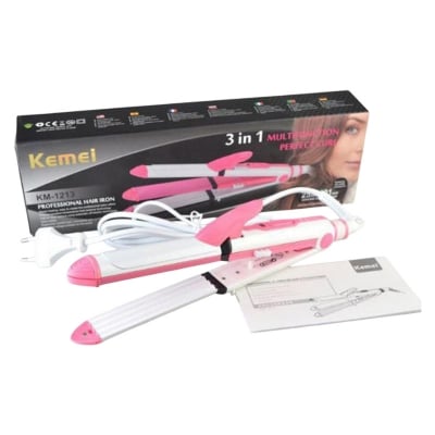 Picture of Kemei Hair straightener 3 in 1 Hair Curler Iron km-1213