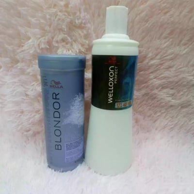 Picture of Welloxon Harbal 12% 40 Vol & Wella Hair Powder Bleach Set