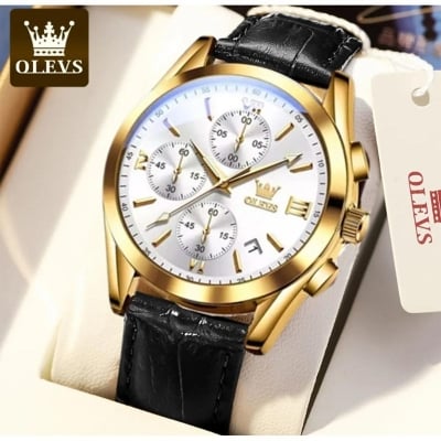 Picture of OLEVS 2872 Watch For Men Waterproof Business Dress Analog Quartz Calendar Wristwatch Luxury Brand Date Sport Leather Luminous Clock