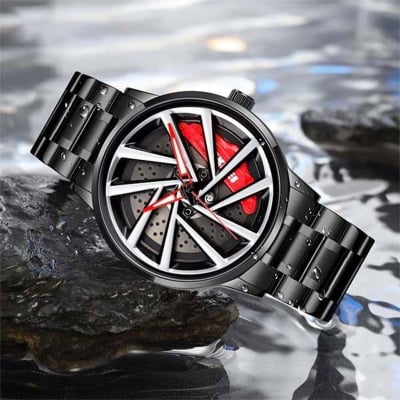 Picture of SKMEI 1787 Fashion Creative Cool Black Watch Cutout Concept Dial Metal Style Waterproof Sports Watch For Men