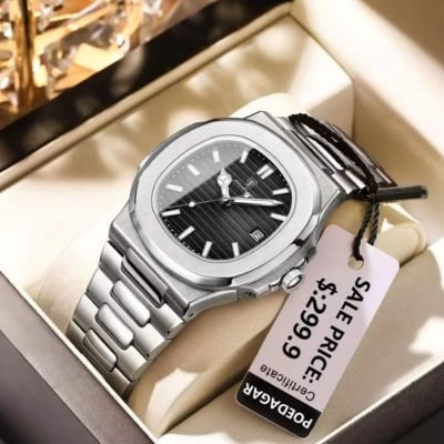Picture of POEDAGAR Luxury Watch Business Waterproof Male Clock Luminous Date Stainless Steel Square Quartz Men Watch