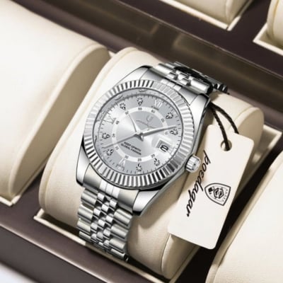 Picture of POEDAGAR 910 Luxury Sport Wrist Watch For Man Waterproof Luminous Date Men Watch Quartz Stainless Steel Men's Watches Male