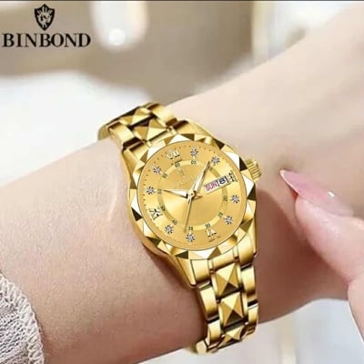 Picture of BINBONG Fashion Women Watches Luxury Ladies Quartz Watch Waterproof Luminous Date Stainless Steel Ladies Watch Girlfriend Gift