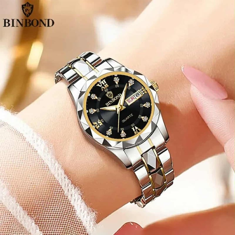 Picture of BINBONG Fashion Women Watches Luxury Ladies Quartz Watch Waterproof Luminous Date Stainless Steel Ladies Watch Girlfriend Gift