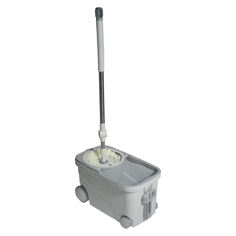 Picture of 360° Spin Mop Bucket Set with Wheels | Floor Cleaning Mop with Removable Basket | Household Cleaning System - Grey