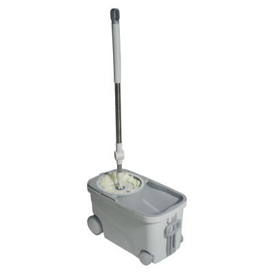 Picture of 360° Spin Mop Bucket Set with Wheels | Floor Cleaning Mop with Removable Basket | Household Cleaning System - Grey
