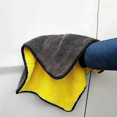 Picture of High Quality Microfiber Double Layer Cleaning Towel (30x30cm) 600gsm | Super Absorbent Car & Bike Cleaning Cloth | Scratch-Free Car Wash & Polishing Towel