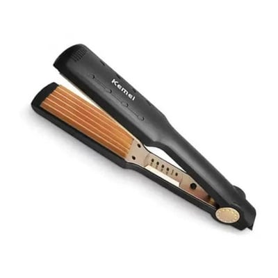 Picture of Kemei Km-472 Professional Hair Crimper Wide Plate Instant Heating Black