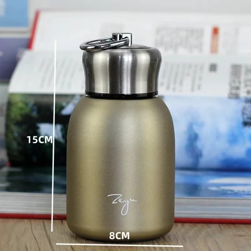 Picture of 300ml Stainless Steel Thermal Water Bottle | Leakproof Portable Mini Insulated Flask | Hot & Cold Drink Bottle for Kids, Men & Women | Travel, Office & School Use (Multicolor) - Multicolor