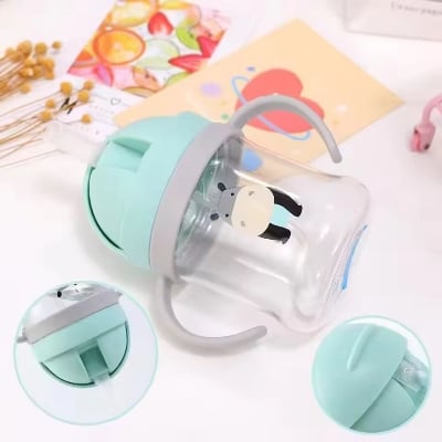 Picture of 250ml Baby Straw Training Cup with Gravity Ball | Anti-Spill Leak-Proof Learning Water Bottle with Handle | BPA-Free Portable Feeding Cup for Toddlers & Kids