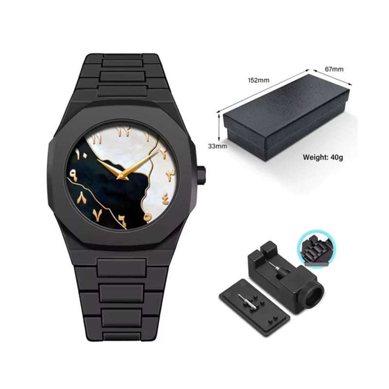 Picture of Aura 2025 New Arabic Aura Watch Black Modern Creative Design  Watch For Men