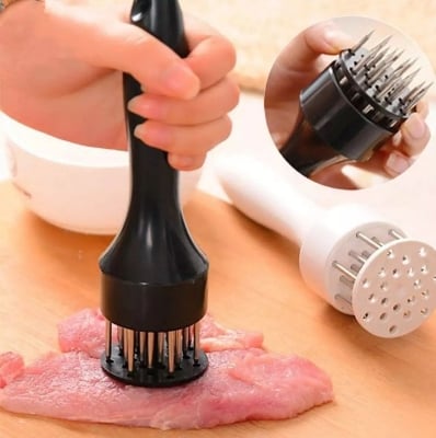Picture of Meat Tenderizer Needle Hammer Tool | Stainless Steel Meat Softener for Beef, Chicken & Mutton | Kitchen Cooking Tool (Multicolor) - Multicolor