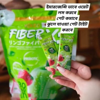 Picture of Fiber XS Fiber Supplement Powder , Daily Detox & Cleanse , Green Apple Flavor – 30 Sticks