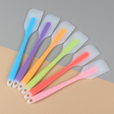 Picture of 28cm Silicone Spatula & Scraper | Food Grade Baking Tool | Heat Resistant Cake Cream Scraper & Kitchen Spatula for Mixing, Baking & Cooking (Multicolor) - Multicolor