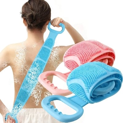 Picture of 1 Pc Silicone Back Scrubber for Shower - Exfoliating & Deep Clean Body Brush, Comfortable Massage (Multicolor) - Multicolor