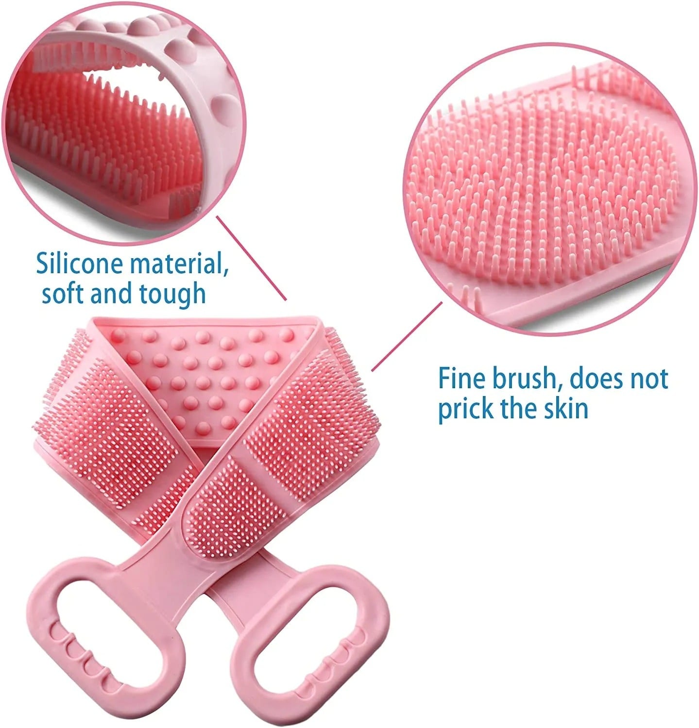 Picture of 1 Pc Silicone Back Scrubber for Shower - Exfoliating & Deep Clean Body Brush, Comfortable Massage (Multicolor) - Multicolor