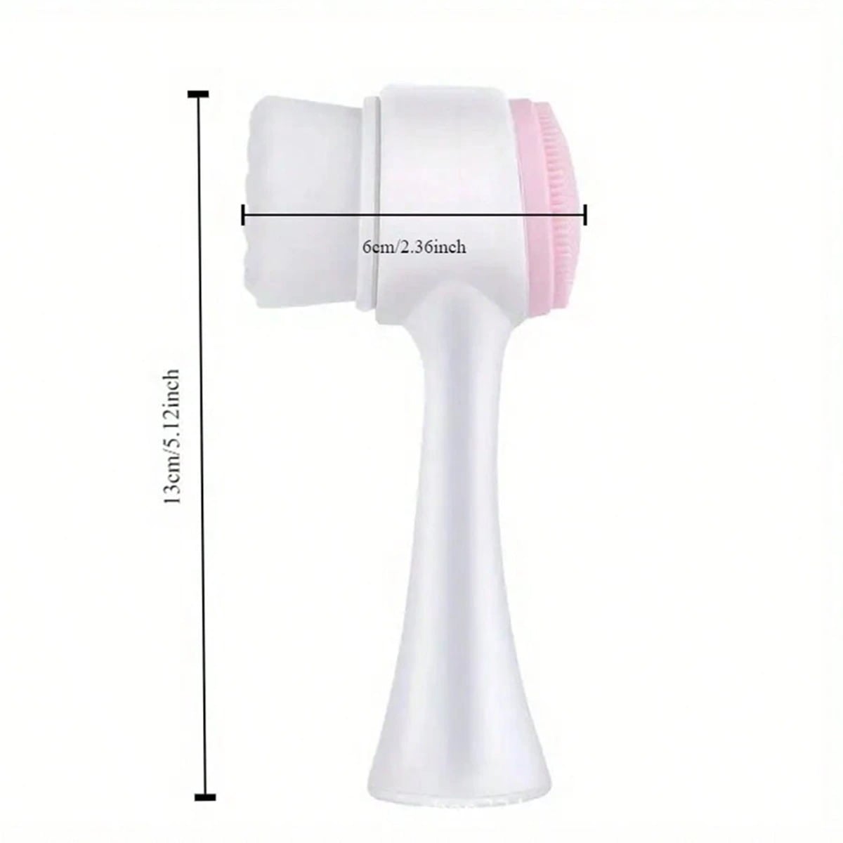 Picture of 3D Double-Head Silicone Facial Cleansing Brush | Manual Face Cleaning & Exfoliating Tool | Soft Silicone Deep Pore Skin Care Brush for Men & Women (Multicolor)