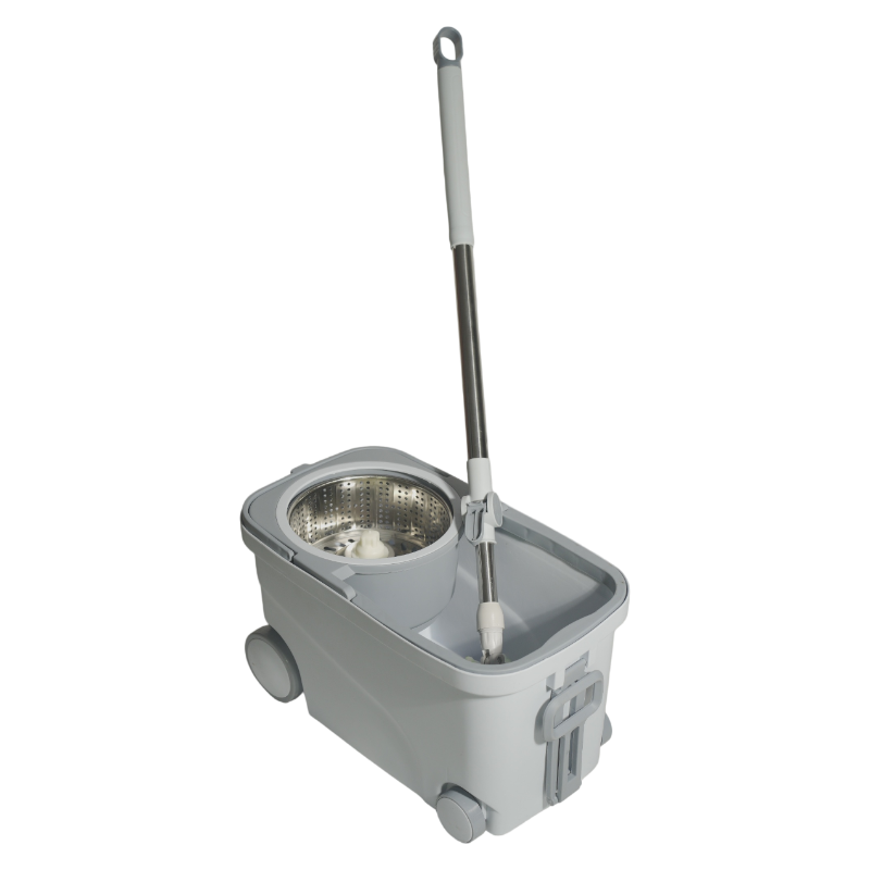 Picture of 360° Spin Mop Bucket Set with Wheels | Floor Cleaning Mop with Removable Basket | Household Cleaning System - Red