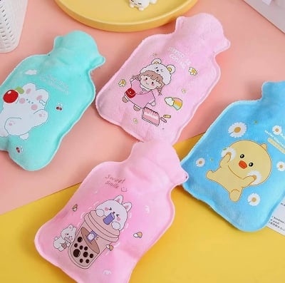 Picture of Baby Mini Hot Water Bag | Soft Velvet Cover Hot Water Bottle for Pain Relief & Winter Warmth | Portable Heat Therapy Bag (Multicolor) - Multicolor