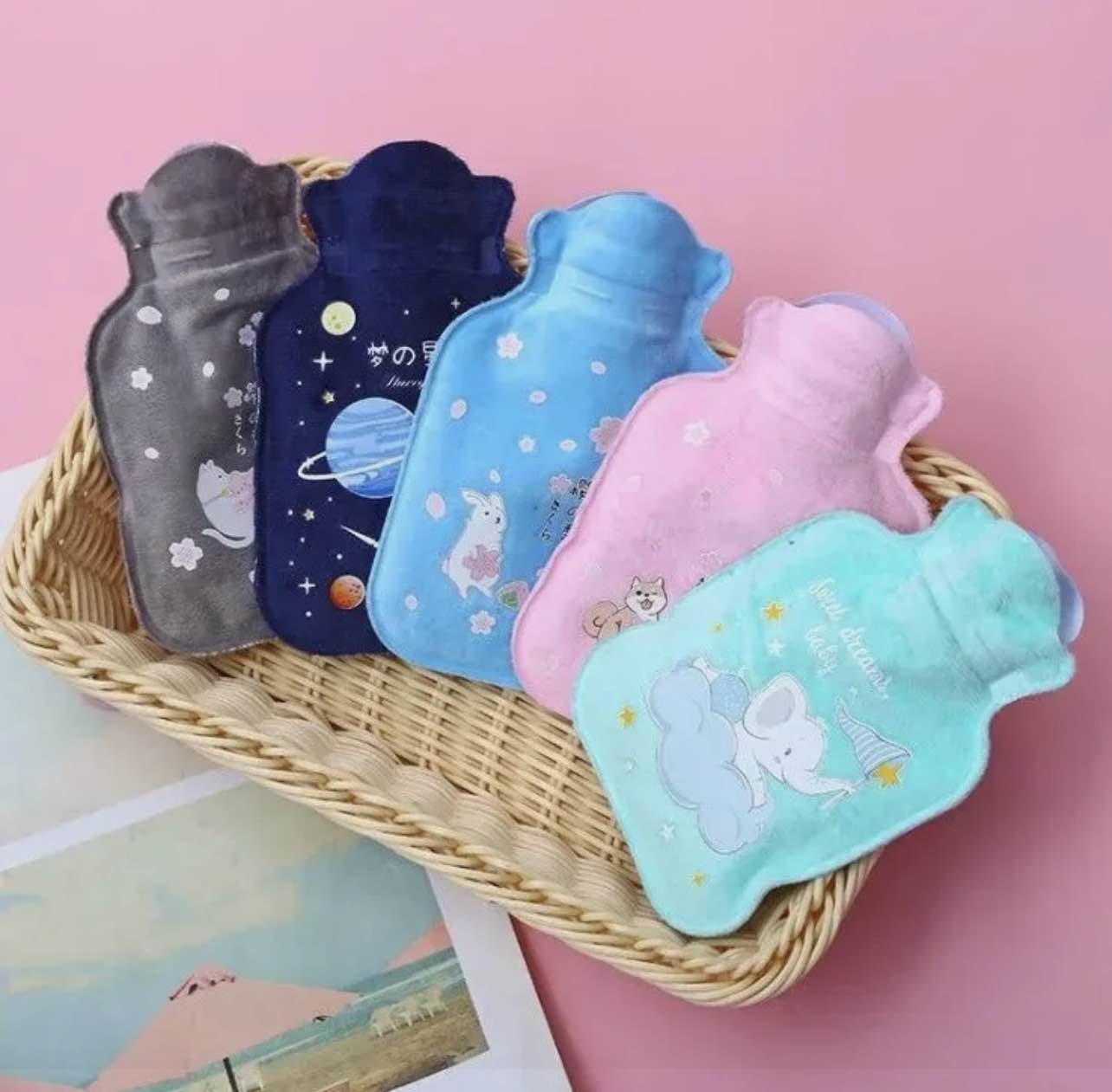 Picture of Baby Mini Hot Water Bag | Soft Velvet Cover Hot Water Bottle for Pain Relief & Winter Warmth | Portable Heat Therapy Bag (Multicolor) - Multicolor