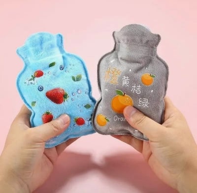 Picture of Baby Mini Hot Water Bag | Soft Velvet Cover Hot Water Bottle for Pain Relief & Winter Warmth | Portable Heat Therapy Bag (Multicolor) - Multicolor