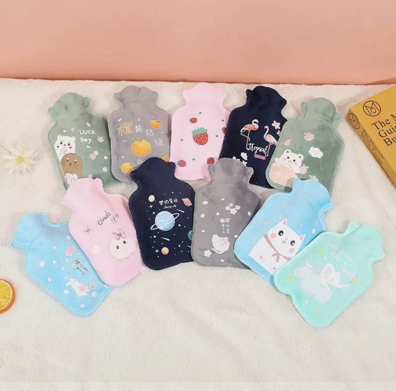 Picture of Baby Mini Hot Water Bag | Soft Velvet Cover Hot Water Bottle for Pain Relief & Winter Warmth | Portable Heat Therapy Bag (Multicolor) - Multicolor