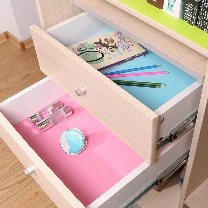 Picture of 4 Pcs Washable Refrigerator Shelf Mats | Waterproof Oil-Proof Anti-Slip Fridge Drawer Liners | Kitchen Cabinet & Pantry Shelf Protectors (Multi-Color) - Multicolor