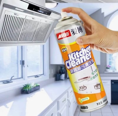Picture of 500ml Kitchen Cleaning Foam Spray – Powerful Oil & Grease Remover – Orange Fragrance Easy Spray Cleaner for Stove, Sink & Home Surfaces