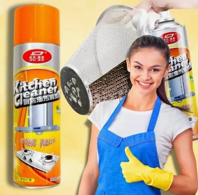 Picture of 500ml Kitchen Cleaning Foam Spray – Powerful Oil & Grease Remover – Orange Fragrance Easy Spray Cleaner for Stove, Sink & Home Surfaces