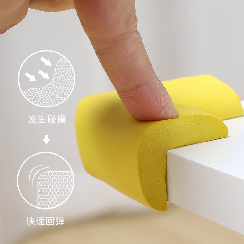 Picture of 4 Pcs Set Baby Safety Foam Corner Protector | Soft Edge Guard for Table & Furniture | Child Safety Corner Guards | Anti-Collision Edge Cushion for Home (Multicolour) - Multicolor