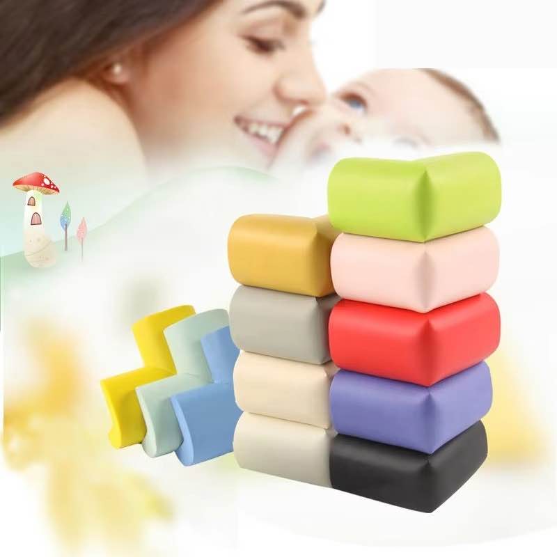 Picture of 4 Pcs Set Baby Safety Foam Corner Protector | Soft Edge Guard for Table & Furniture | Child Safety Corner Guards | Anti-Collision Edge Cushion for Home (Multicolour) - Multicolor