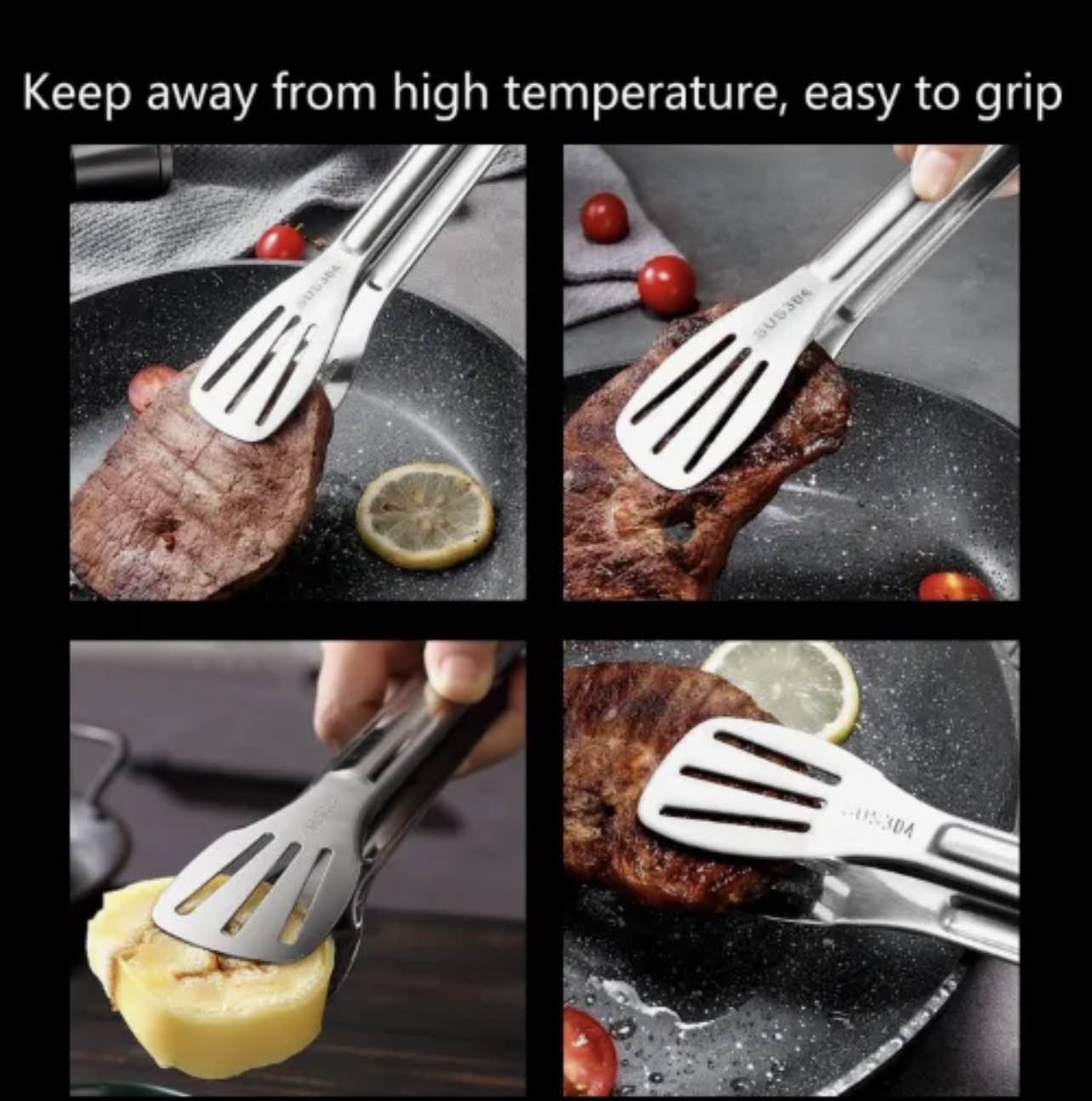 Picture of Stainless Steel Food Serving Tong – 25 cm Turner & Roti Chimta, Kitchen Tongs - Not Specified