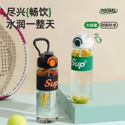 Picture of 780ml Sports Outdoor School Water Bottle | BPA Free Leakproof Drinking Bottle for Gym, Travel, School & Office | Best Quality SUP Water Bottle (Multicolour) - Multicolor