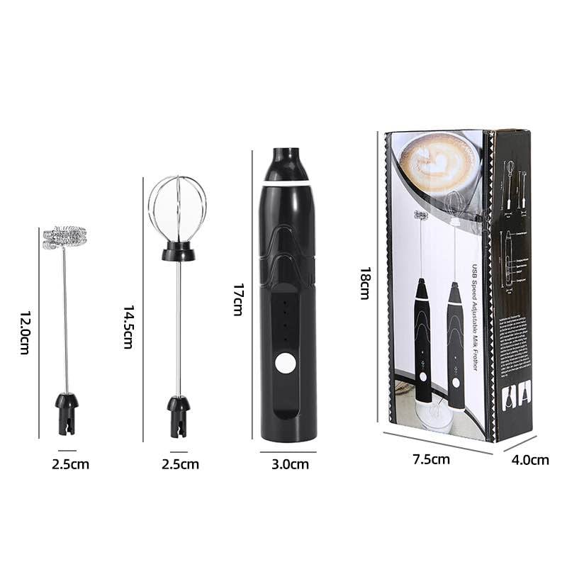 Picture of 2 Way Coffee Foamer & Milk Mixer | Handheld Electric Frother for Coffee, Latte, Cappuccino & Egg Beating | Portable Kitchen Whisk Mixer - Multicolor