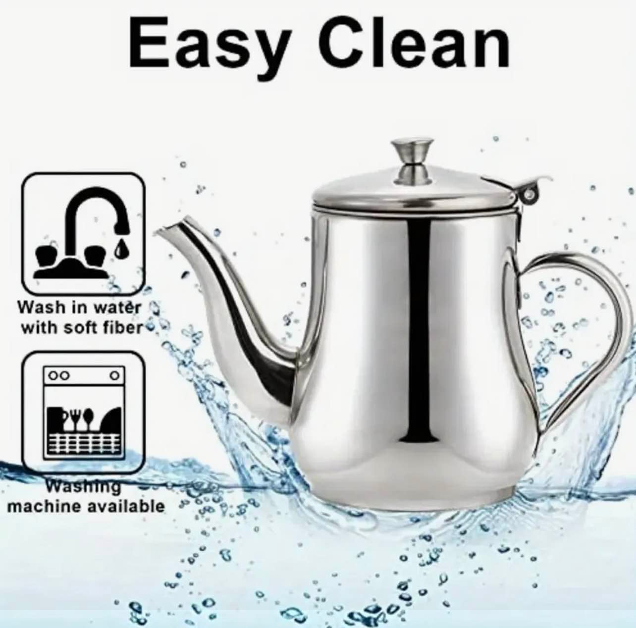 Picture of 480ml / 24oz Stainless Steel Oil Pot – Kitchen Oil Dispenser Bottle with Filter – Large Capacity Leak Proof Oil Storage Jar for Cooking Oil, Soy Sauce, Vinegar & Coffee - Not Specified