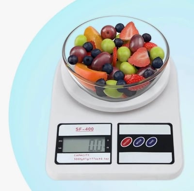 Picture of 10kg Digital Kitchen Scale | Electronic Food Weighing Scale with 1g Accuracy | Household Baking & Cooking Weight Machine | Battery Included - Not Specified