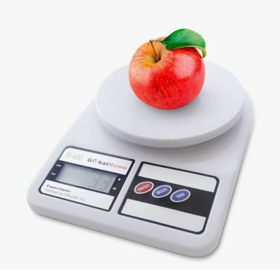 Picture of 10kg Digital Kitchen Scale | Electronic Food Weighing Scale with 1g Accuracy | Household Baking & Cooking Weight Machine | Battery Included - Not Specified