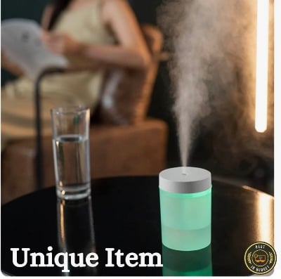 Picture of Colorful Ultrasonic Mini Humidifier – USB Aromatherapy Diffuser Mist Sprayer for Home, Office & Car - Multicolor