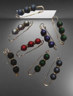 Picture of Hijab Pins & Brooch Set – Beautiful Imported Premium Quality Metal Safety Pins for Women (6 Pcs Set) - Multicolor