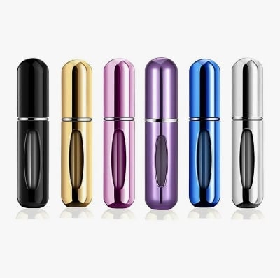 Picture of Mini Refillable Perfume Bottle Spray – 5ml Travel Atomizer Set (2 Pcs) Portable Leak-Proof Fragrance Spray Bottles (Multicolor) - Multicolor
