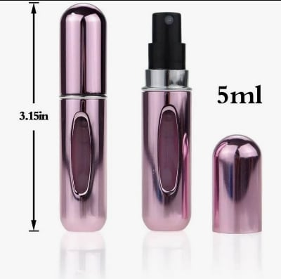 Picture of Mini Refillable Perfume Bottle Spray – 5ml Travel Atomizer Set (2 Pcs) Portable Leak-Proof Fragrance Spray Bottles (Multicolor) - Multicolor